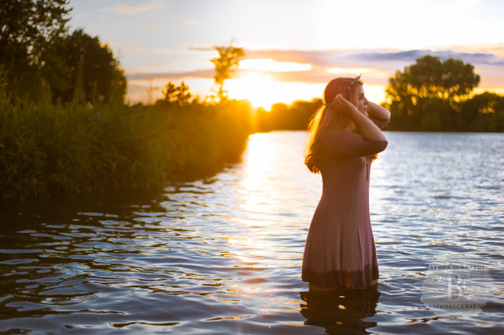 Sunset on the water Madison WI Senior Pictures Madison WI Brenda Eckhardt