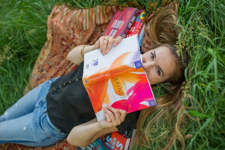 book reader;senior bookworm;senior photogrpher waunakee wi;unique senior pictures