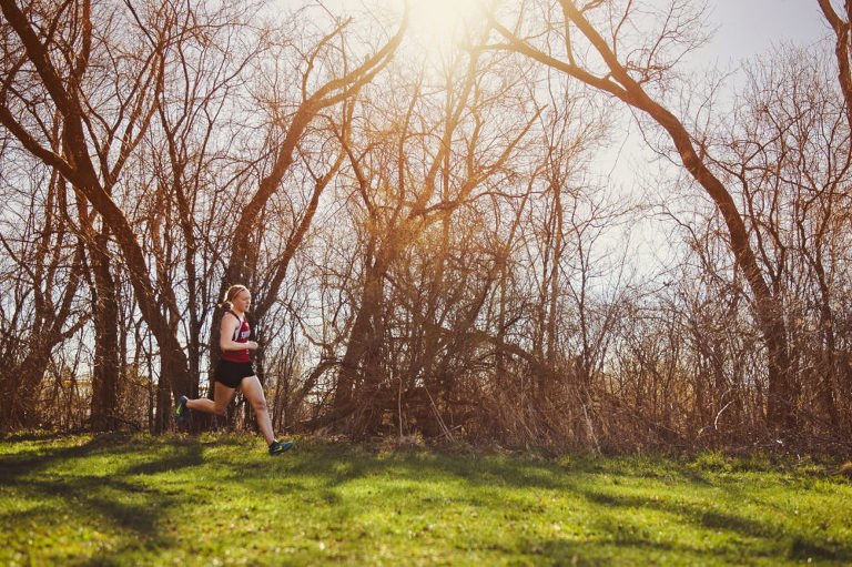 Senior Pictures Madison WI Runner Track